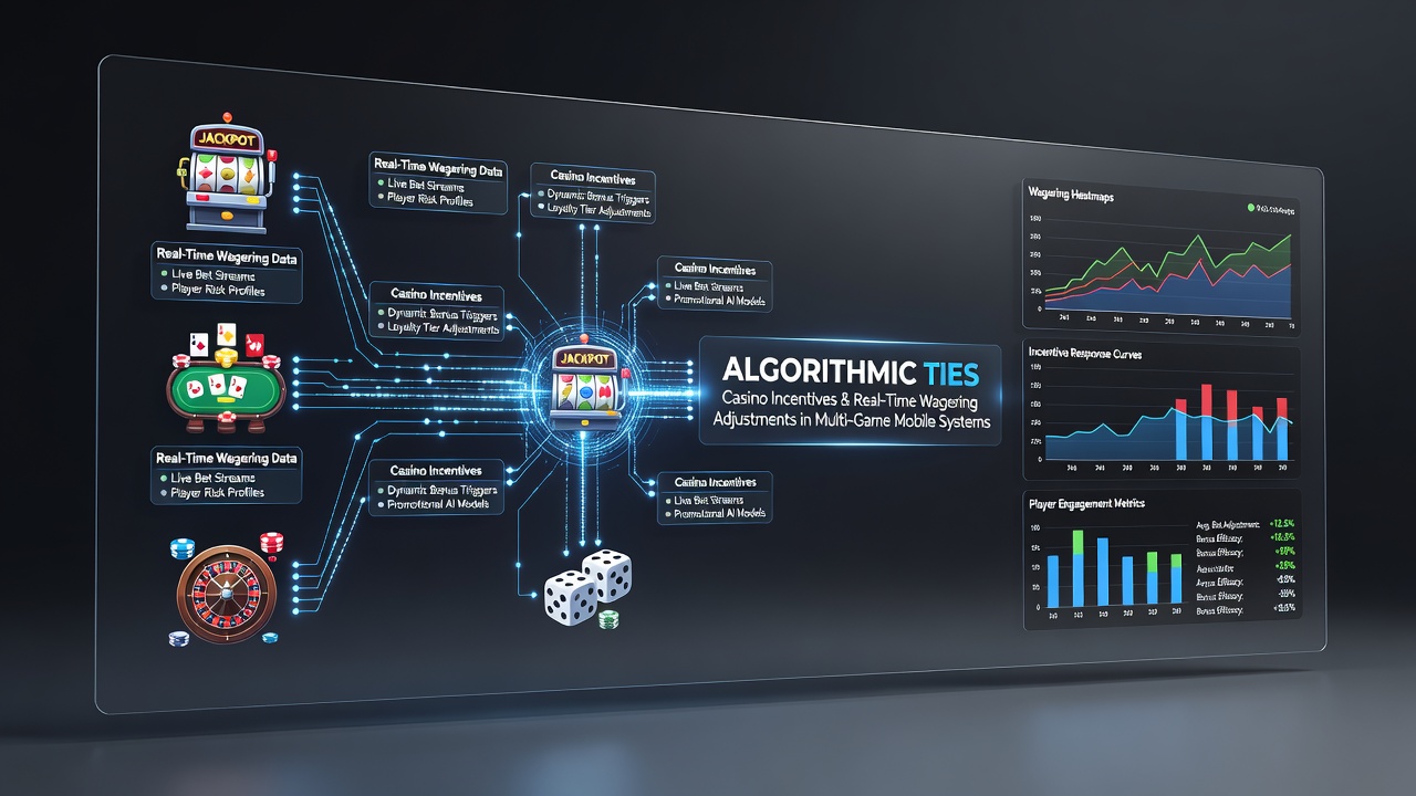 Data visualization of algorithmic connections between bonuses and live odds in mobile gaming