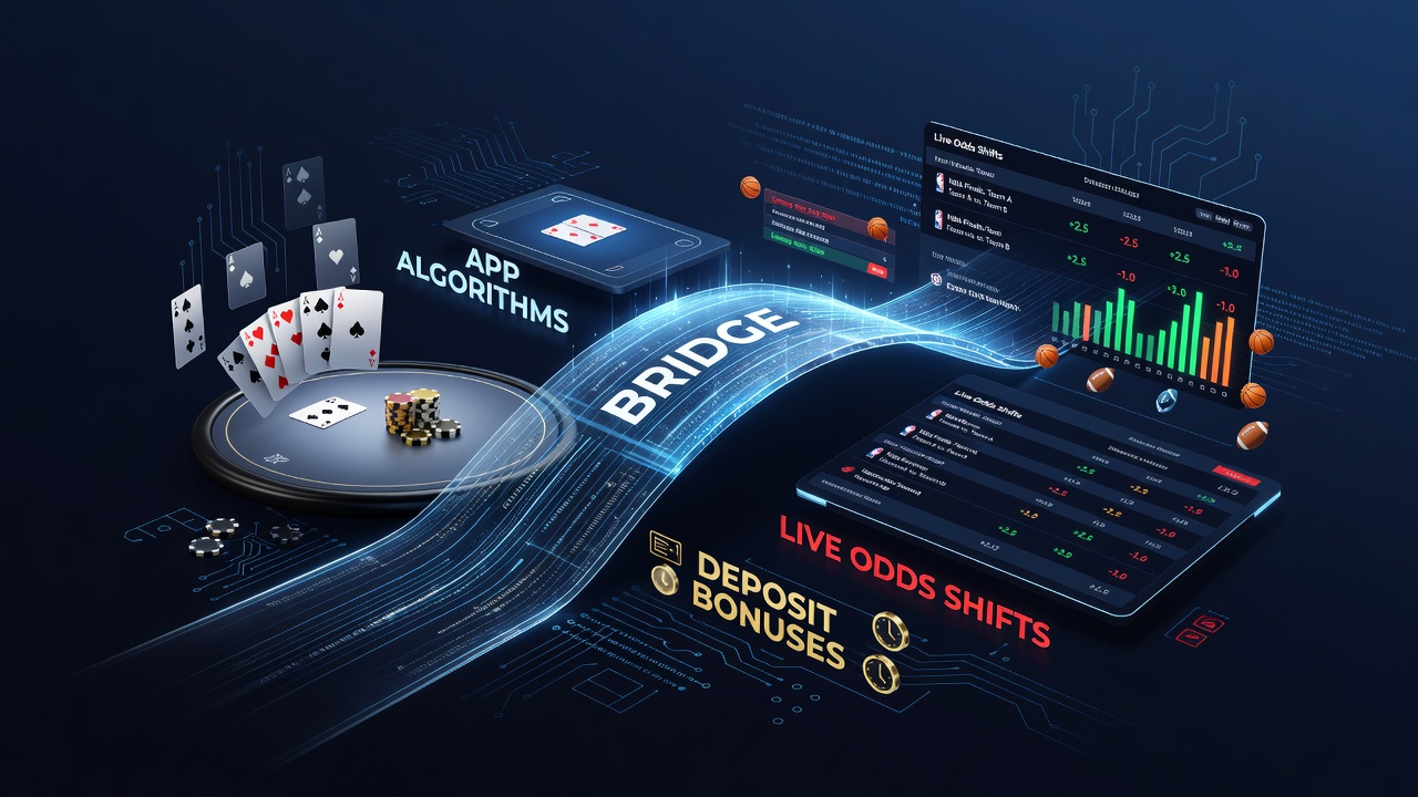 Data visualization of algorithm-driven bonus activation coinciding with sports odds fluctuations during poker play
