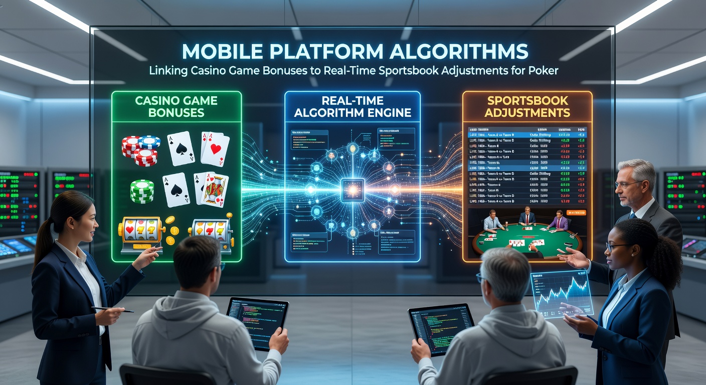 Flowchart illustrating algorithm connections between casino bonuses and sportsbook odds for poker players