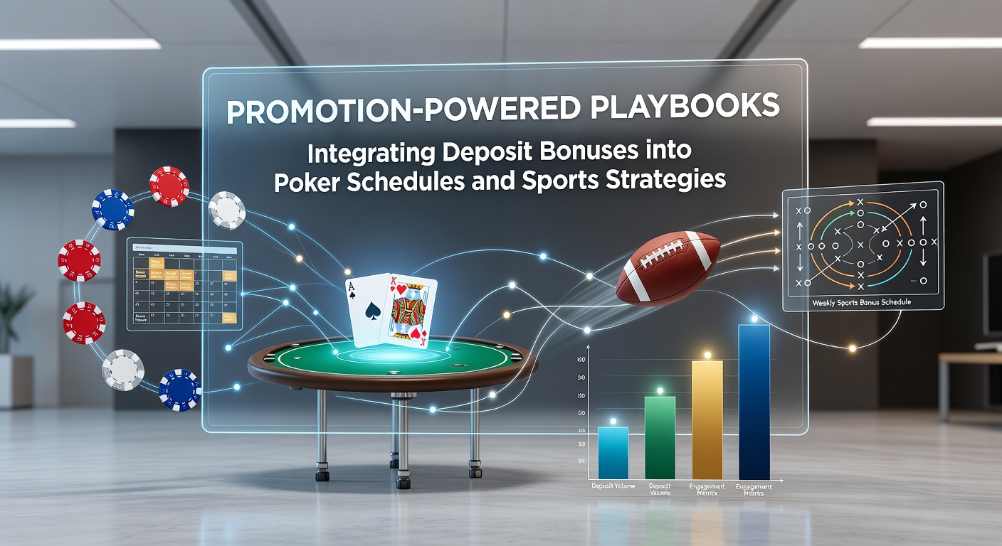 Poker player reviewing deposit bonus offers on a laptop next to sports betting odds screen