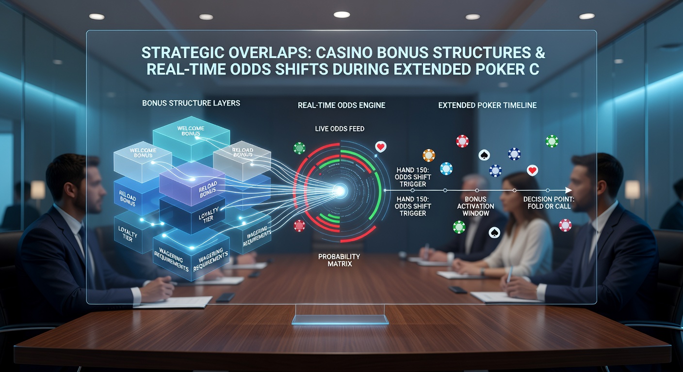 Detailed view of poker table with bonus tracking app and real-time odds calculator side by side