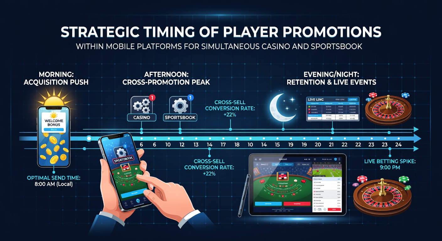 Analytics dashboard displaying promotion timing overlaps between casino games and live sports markets